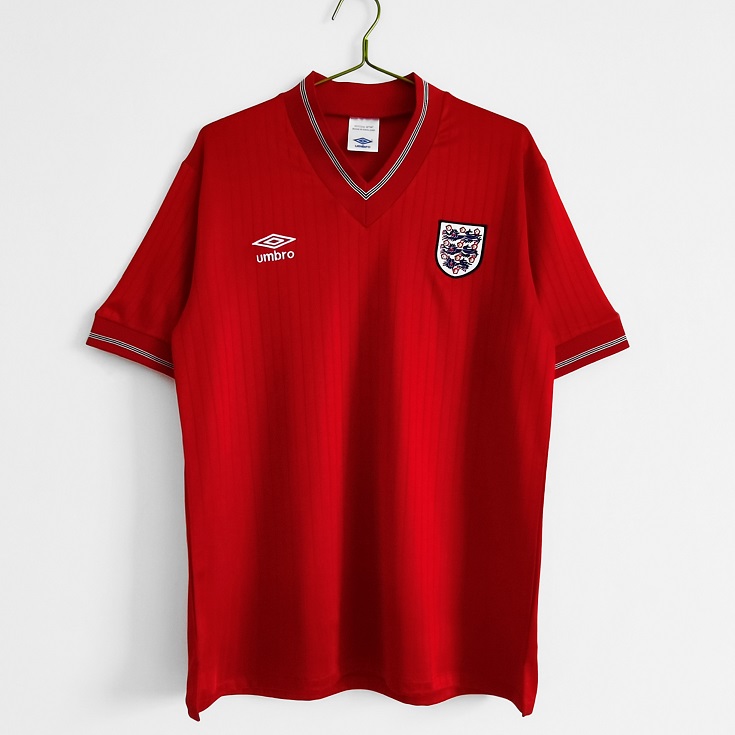 AAA Quality England 84/87 Away Red Soccer Jersey